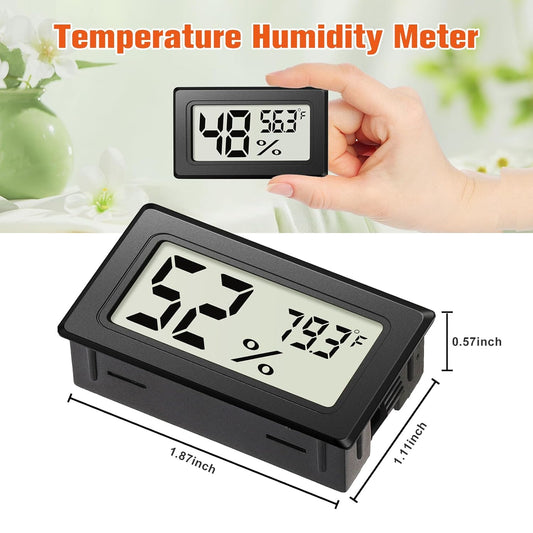 6 Pack Mini Hygrometer Indoor Humidity Meter, Small Digital Thermometer Humidity