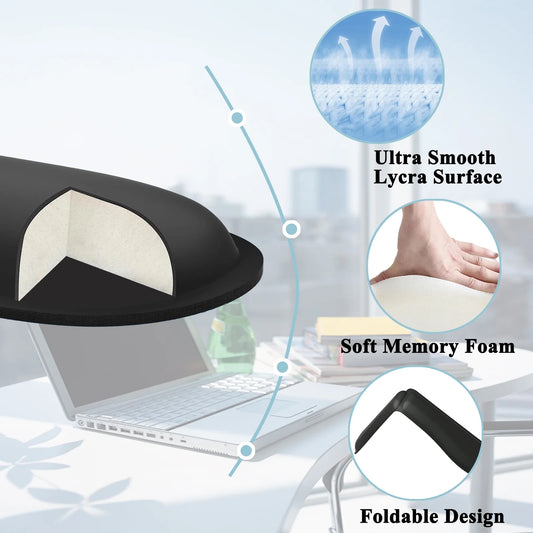 4 Piece Wrist Rest for Keyboard, Ergonomic Mouse Pad with Wrist Rest, 18.5'' Memory Foam Wrist Rest Set for Computer, Laptop, Home & Office, Easy Typing Pain Relief