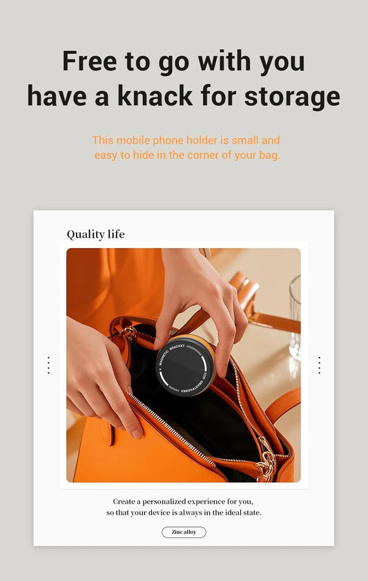 Magnetic Phone Holder, Upgraded Aluminum Alloy, 360 ° Rotatable and Foldable Design, with Vacuum Suction Cup - Perfect for Car Dashboard, Bathroom Tiles, and Glass Surfaces