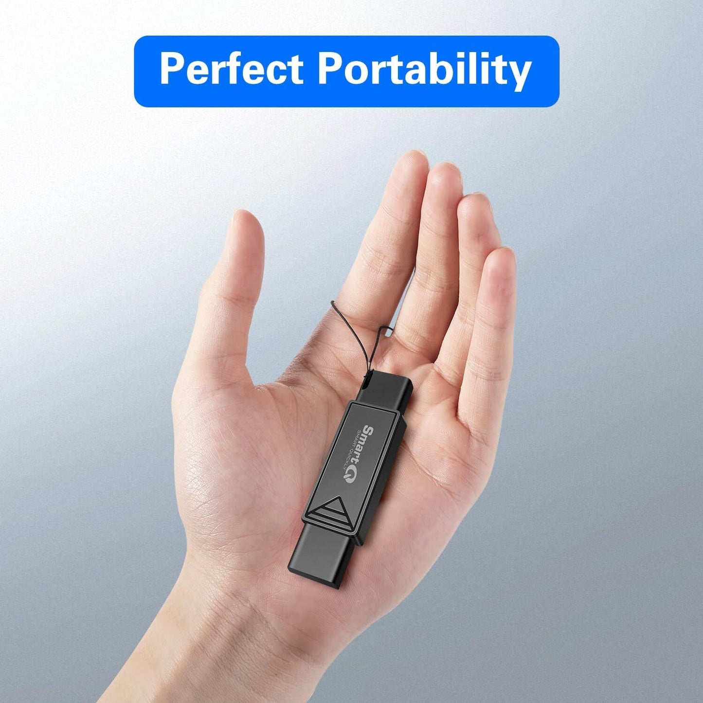 Smartq 2-In-1 USB-C & USB 3.0 SD Card Reader – Compatible with SDXC, SDHC, SD,