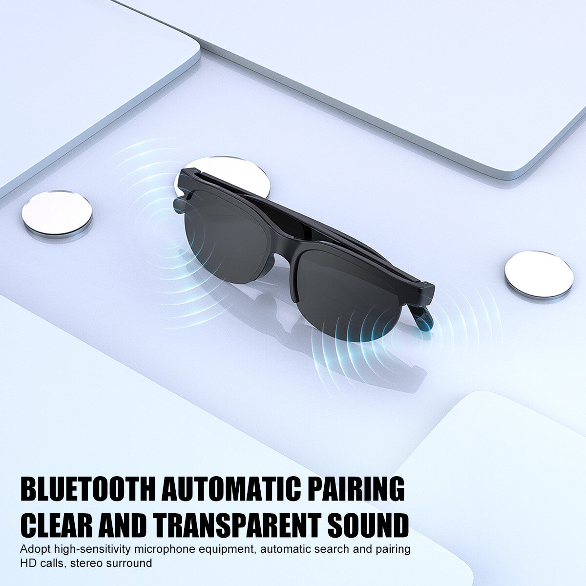 Smart Glasses AI Bluetooth Glasses with 144+ Translation for Men & Woman Travel