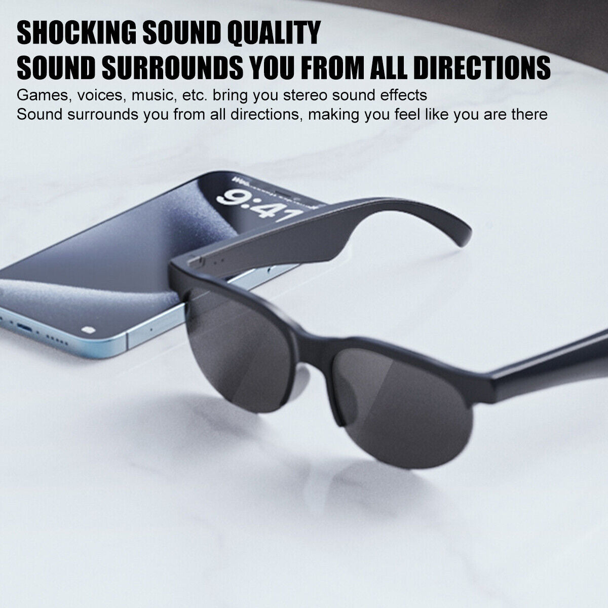 Smart Glasses AI Bluetooth Glasses with 144+ Translation for Men & Woman Travel
