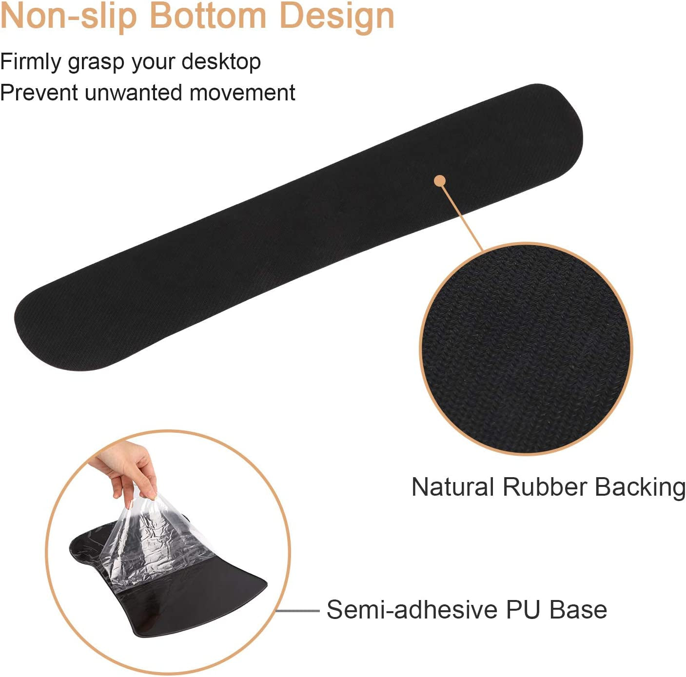 Ergonomic Mouse Pad with Wrist Rest, Keyboard Wrist Rest Mouse Wrist Rest, Made of Memory Foam, Easy Typing and Relieve Wrist Pain for Computer Keyboard Office (A-Honeycomb)