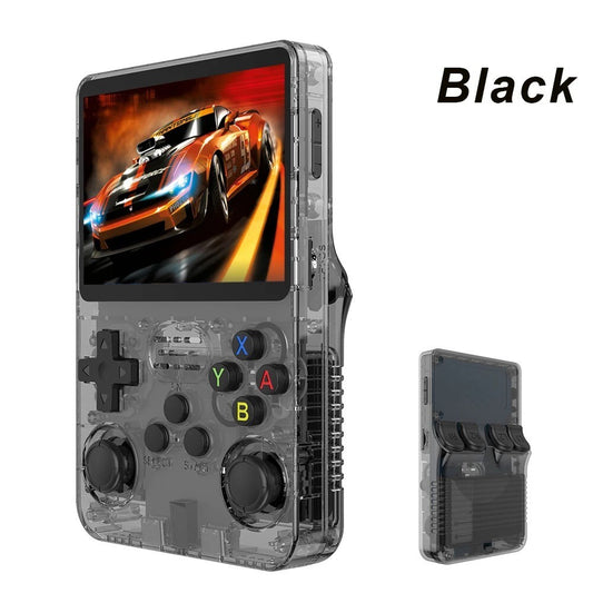 R36S Retro Handheld Video Game Console Linux System 3.5 Inch IPS Screen BLACK