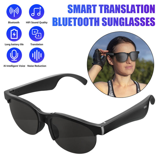 Smart Glasses AI Bluetooth Glasses with 144+ Translation for Men & Woman Travel