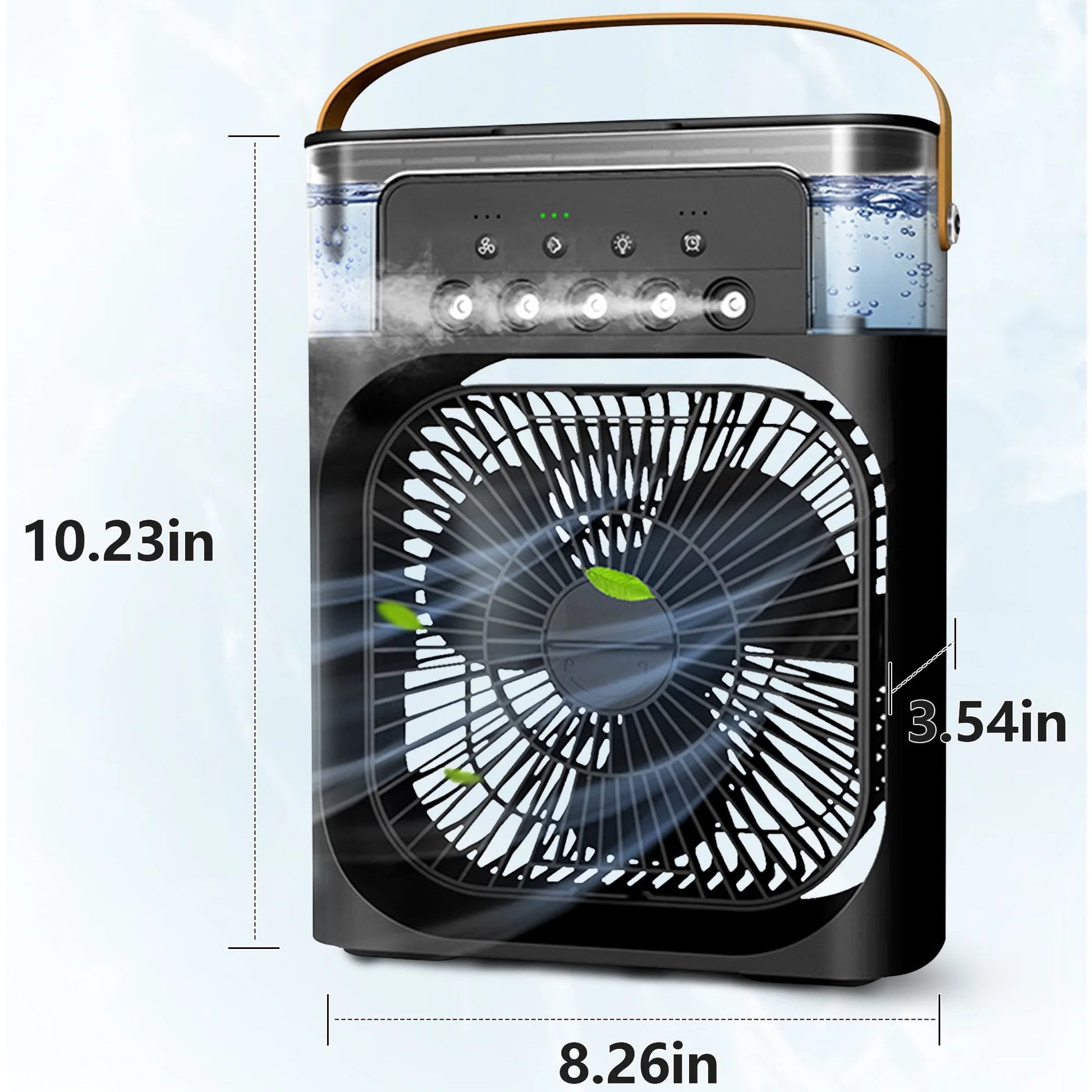 Portable Air Conditioners,  Personal Air Cooler with Timer, 3 Speeds & 7 Colors Nightlight, USB Mini Cooler Fan for Bedroom, Office, Quiet, Black