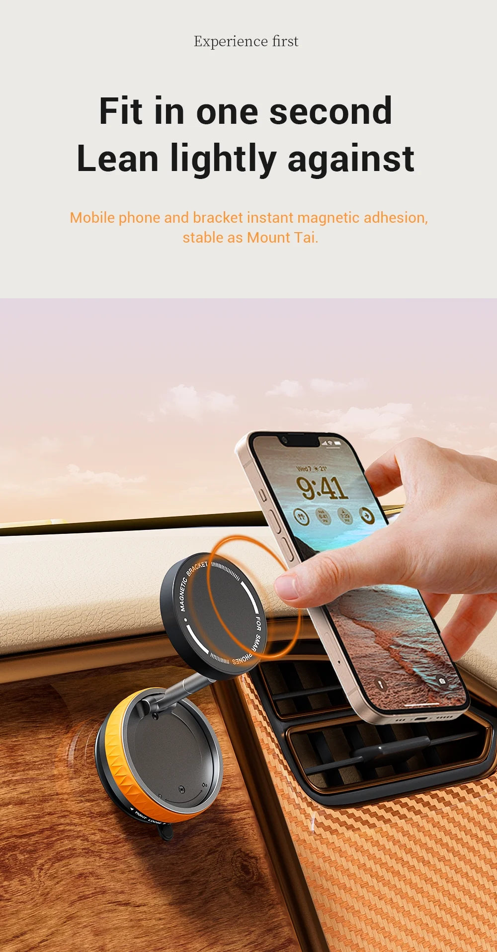 Magnetic Phone Holder, Upgraded Aluminum Alloy, 360 ° Rotatable and Foldable Design, with Vacuum Suction Cup - Perfect for Car Dashboard, Bathroom Tiles, and Glass Surfaces