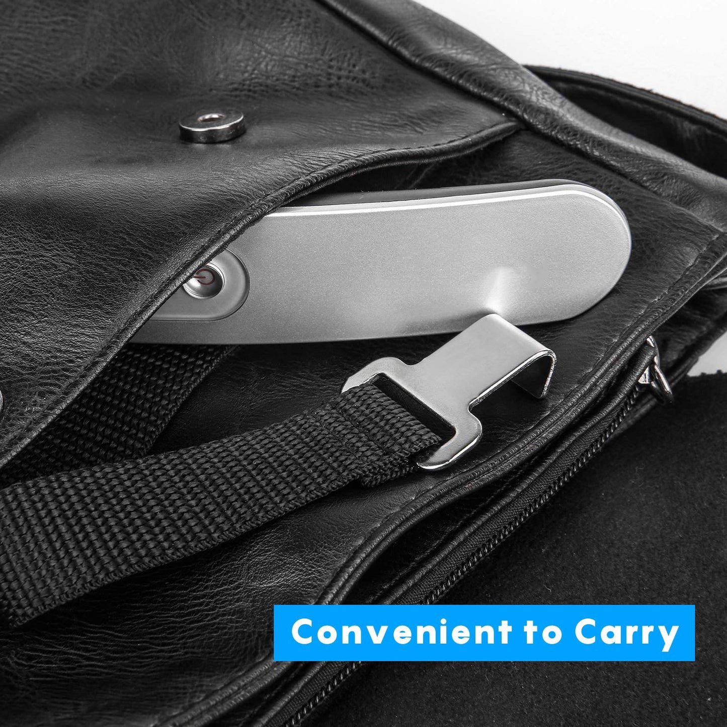 Digital Luggage Scale, Gift for Traveler Suitcase Handheld Weight Scale, Suitcase Weight Scale with Hook Travel Accessories for Portable Hanging Baggage 110Lbs (Silver)